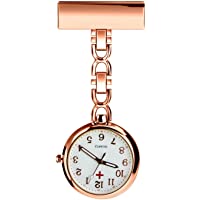 Los mejores  - Reloj Bestfire de enfermería para colgar en la solapa- reloj de bolsillo- unisex- de cuarzo- con caja de regalo